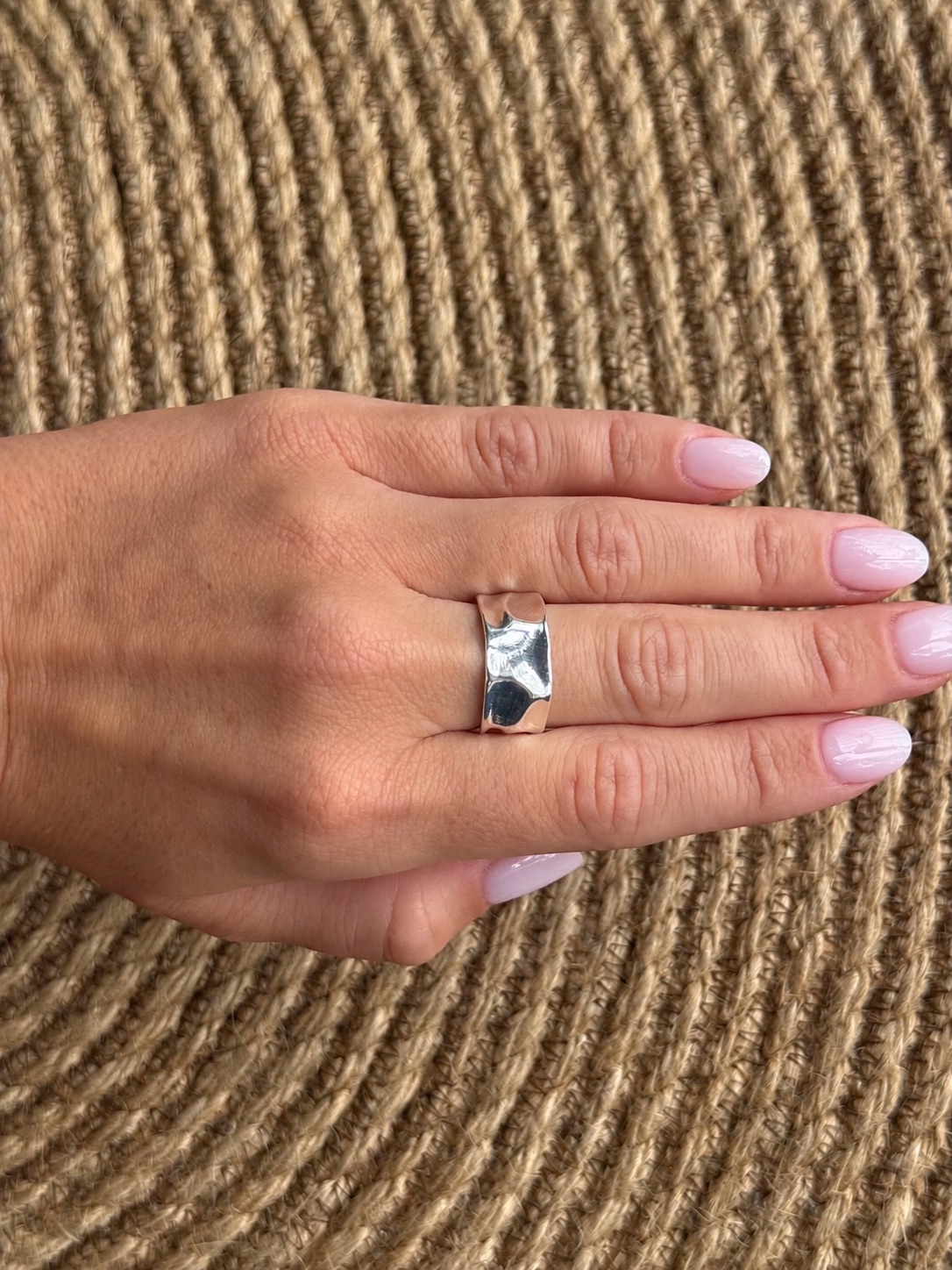 Anillo Nacar plateado